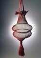 Reticule, silk, cotton, metal, British